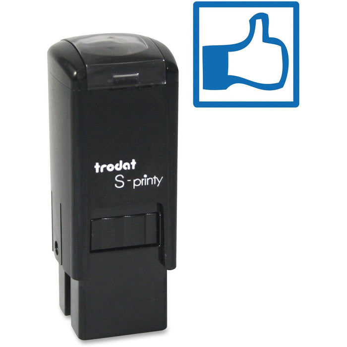 Advantus Self-inking Stamp - Thumbs Up/Thumbs Down - Blue - Plastic - 1 Each