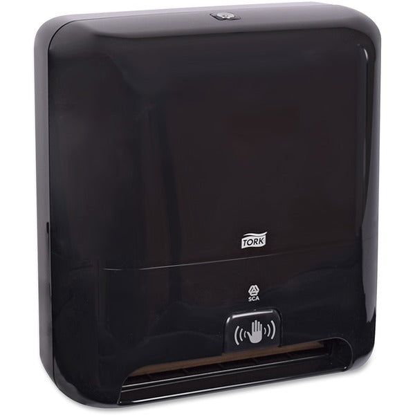 TORK Matic Hand Towel Roll Dispenser - with Intuition Sensor - Roll Dispenser - 14.50" (368.30 mm) Height x 13" (330.20 mm) Width x 8" (203.20 mm) Depth - Plastic - Black - Smart Sensor, Refillable, Hygienic, Adjustable - 1 / Carton