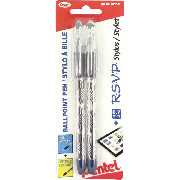 Pentel Ballpoint Pen - 0.7 mm (0.03") Fine Pen Point - Refillable - Blue Ink - Transparent Barrel - 1 / Pack