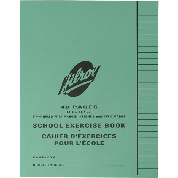 Hilroy Notebook - 40 Pages - Ruled Front Ruling - 7 1/8" (180.98 mm) x 9 1/8" (231.77 mm) Sheet Size - Recycled - 25 / Pack