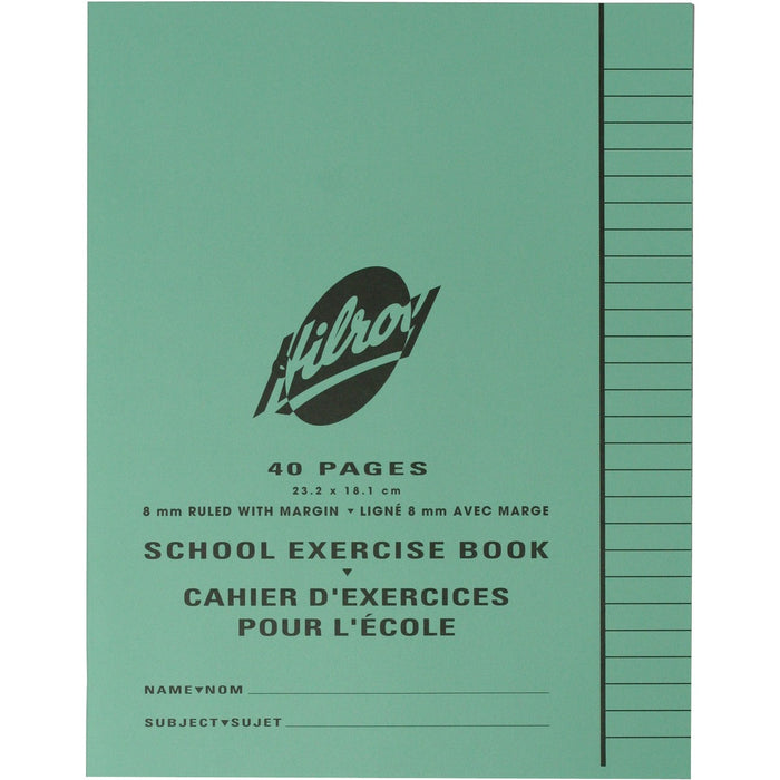 Hilroy Notebook - 40 Pages - Ruled Front Ruling - 7 1/8" (18.10 cm) x 9 1/8" (23.18 cm) Sheet Size - Recycled - 25 / Pack