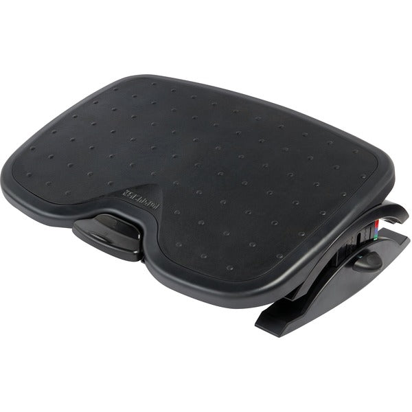 Kensington Solemate Plus Foot Rest - Black - 3.50" (88.90 mm) to 5" (127 mm) Adjustable Height - 30&deg; Tilt - Black - 1 Each