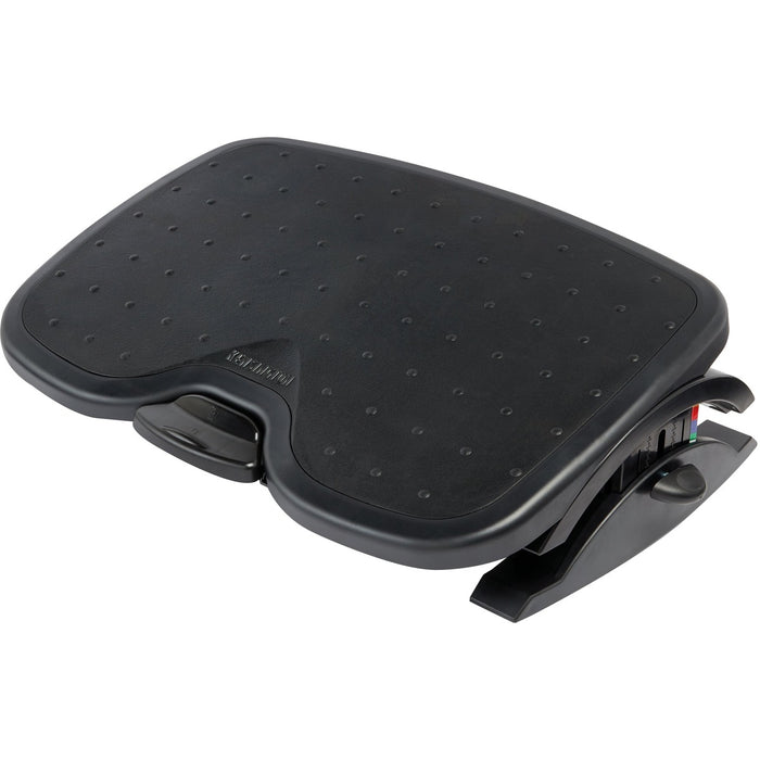Kensington Solemate Plus Foot Rest - Black - 3.50" (88.90 mm) to 5" (127 mm) Adjustable Height - 30&deg; Tilt - Black - 1 Each