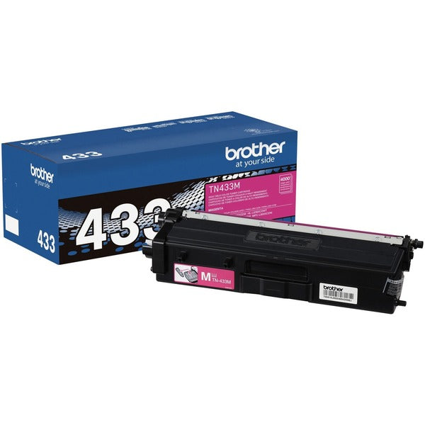 Brother TN433M Original High Yield Laser Toner Cartridge - Magenta - 1 Each - 4000 Pages