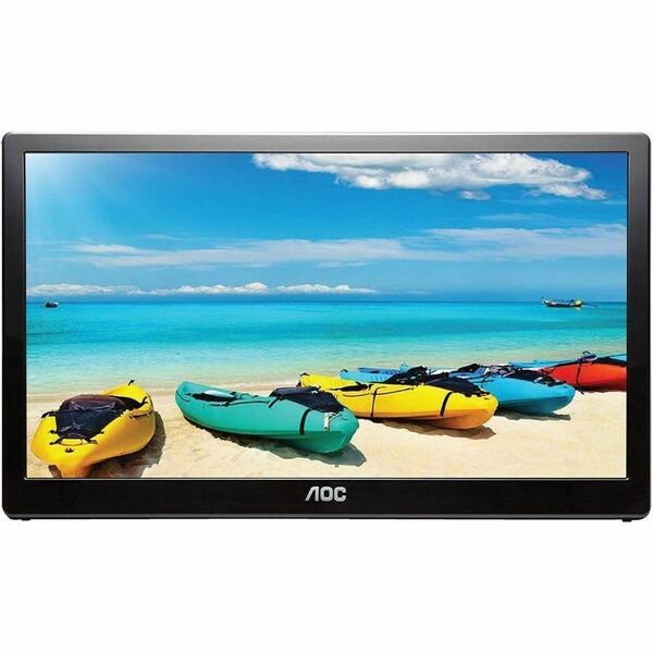 AOC I1659FWUX 16" Class Full HD LCD Monitor - 16:9 - Glossy Piano Black - 15.6" Viewable - WLED Backlight - 1920 x 1080 - 262,000 Colors - 220 cd/m² - 25 ms