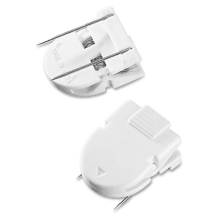 VLB Advantus Panel Wall Clips - 40 Sheet Capacity - White - Plastic - 20 / Box