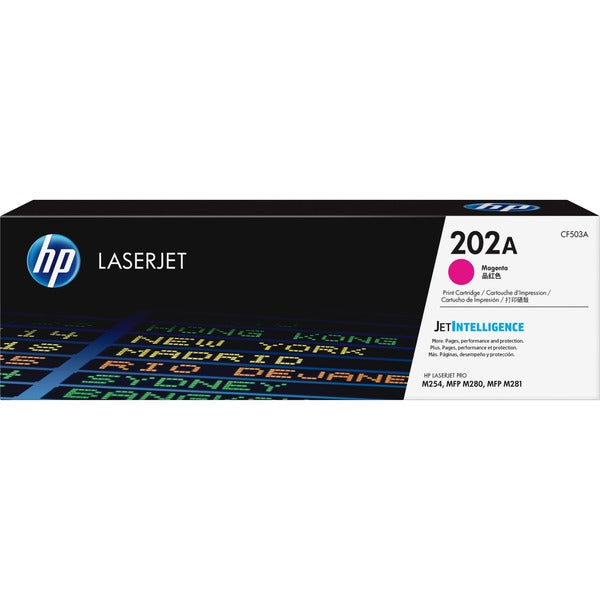 HP 202A (CF503A) Original Standard Yield Laser Toner Cartridge - Magenta - 1 Each - 1300 Pages