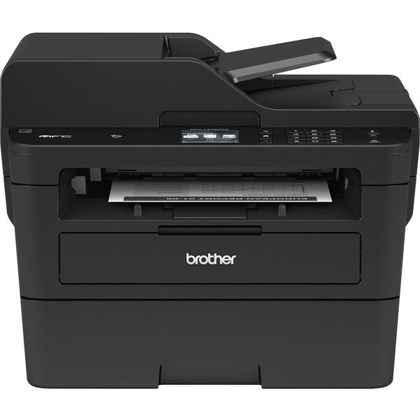 MFC-L2750DW Multifunction Monochrome Laser Printer - Copier/Fax/Printer/Scanner - 36 ppm Mono Print - 2400 x 600 dpi Print - Automatic Duplex Print - Up to 10000 Pages Monthly - 250 sheets Input - Color Scanner - 1200 dpi Optical Scan - Monochrome Fax - E