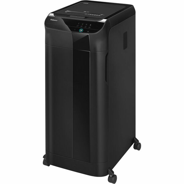 Fellowes AutoMax&trade; 550C Auto Feed Shredder - Continuous Shredder - Cross Cut - 550 Per Pass - for shredding Staples, Paper Clip, Paper, CD, DVD, Credit Card, Junk Mail - 0.2" x 1.5" Shred Size - P-4 - 3.35 m/min - 9" Throat - 83.28 L Wastebin Capacit