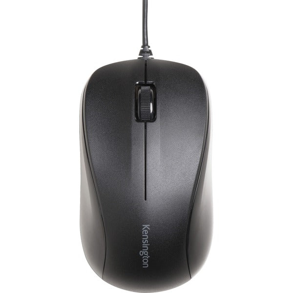 Kensington Quiet Clicking Wired Mouse - Optical - Cable - Black - USB - 1000 dpi - Scroll Wheel - 3 Button(s) - Symmetrical - 1