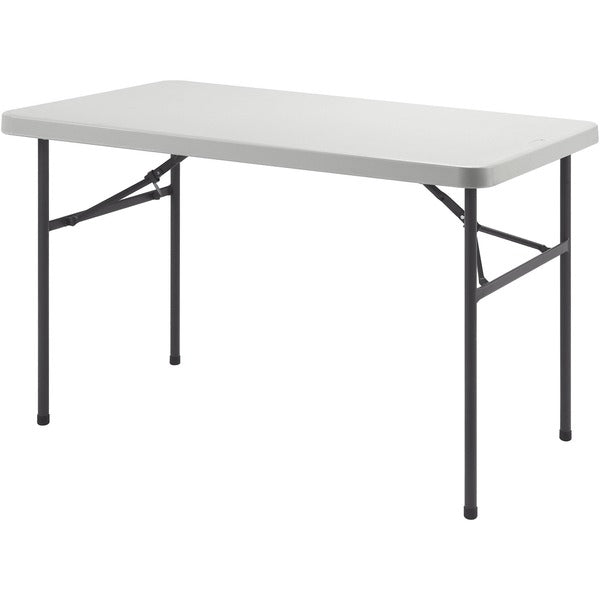 Lorell Ultra-Lite Banquet Table - Light Gray Rectangle Top - Dark Gray Base - 450 lb (204.12 kg) Capacity - 48" (1219.20 mm) Table Top Width x 30" (762 mm) Table Top Depth x 2" (50.80 mm) Table Top Thickness - 29" (736.60 mm) Height - Indoor, Outdoor, Ban