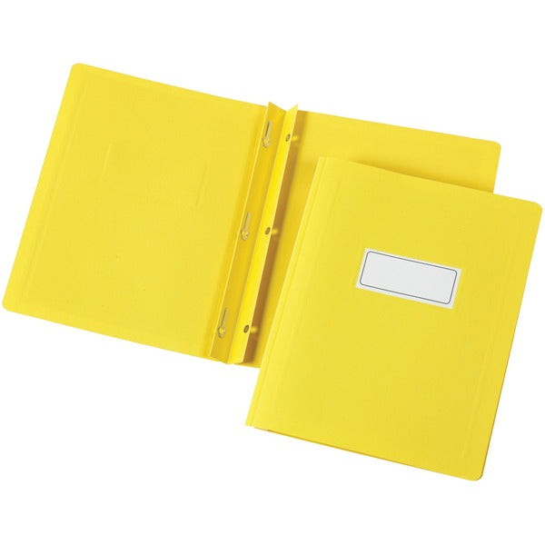 Oxford Letter Recycled Report Cover - 8 1/2" (215.90 mm) x 11" (279.40 mm) - 100 Sheets Capacity - Yellow - 1 Each