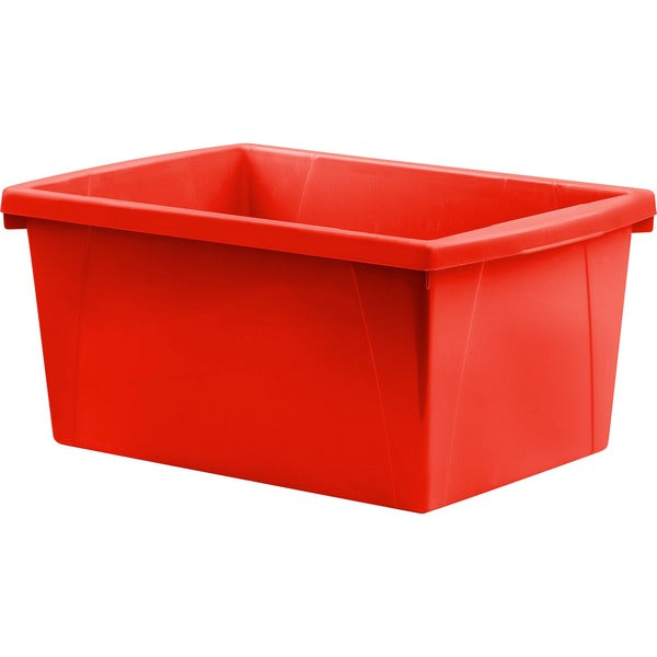 Storex 5.5 Gallon Storage Bins,Red - Internal Dimensions: 14" (355.60 mm) Length - External Dimensions: 16.8" (425.45 mm) Length x 11.9" (301.63 mm) Width x 8.3" (209.55 mm) Height - 20.82 L - Media Size Supported: Legal, Letter - Plastic - Red - For Supp