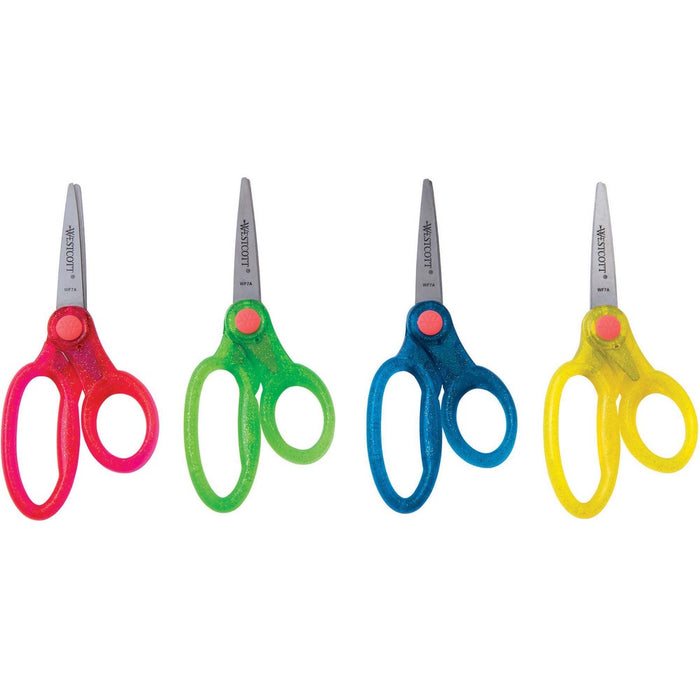 Westcott 5" Pointed Glitter Scissors - 5" (127 mm) Blade Length - Assorted - 1 Each