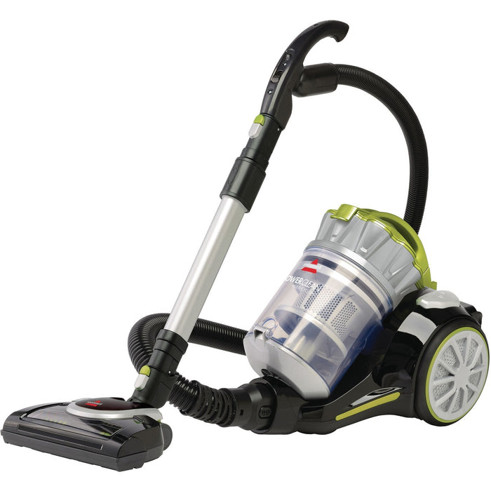 BISSELL PowerClean Multi-Cyclonic Canister Vacuum w/ Motorized Power Foot 1654C - 2 L - Bagless - Motorized Floor Nozzle, Telescopic Wand, Brushroll, Upholstery Tool, Dusting Brush, Crevice Tool - 12" (304.80 mm) Cleaning Width - Carpet, Bare Floor, Hard