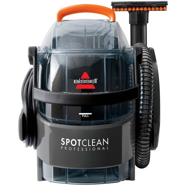 BISSELL SpotClean Professional Portable Deep Cleaning System 3624C - 2.84 L Water Tank Capacity - Stain Tool, Stair Tool, Hose - Carpet - 22 ft (6.71 m) Cable Length - 60" (1524 mm) Hose Length - AC Supply - 5.70 A - Titanium, Samba Orange