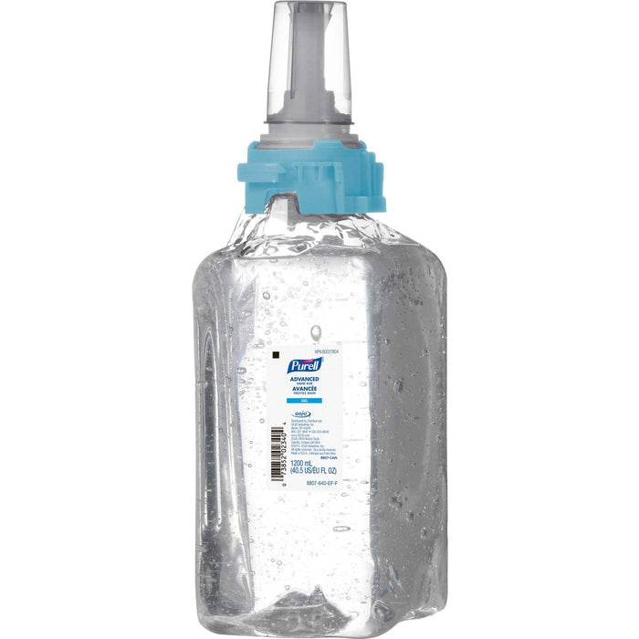 PURELL&reg; Hand Sanitizer Gel Refill - 1.20 L - Kill Germs - Hand, Skin - Clear - Fragrance-free, Dye-free - 3 / Box