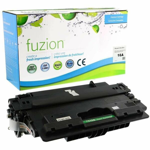 fuzion Compatible Toner for HP Q7516A (16A) - Black - Yield: 12000