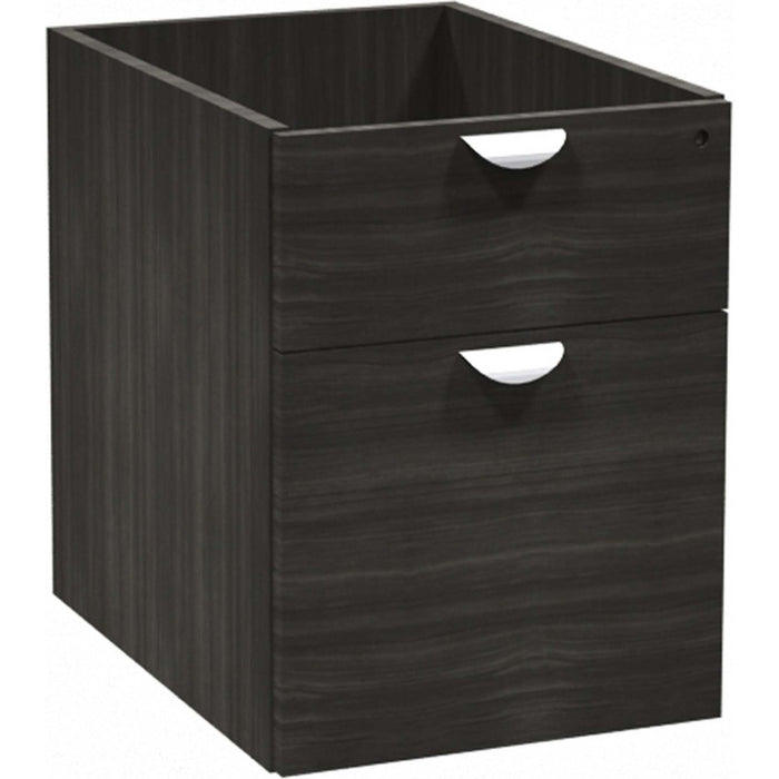 Heartwood Innovations Grey Dusk Laminate Desking Pedestal - 2-Drawer - 20.5" (520.70 mm) Height x 15.7" (400.05 mm) Width x 21.8" (552.45 mm) Depth - Total Drawer(s): 2 - Finish: Gray Dusk - 1 Each