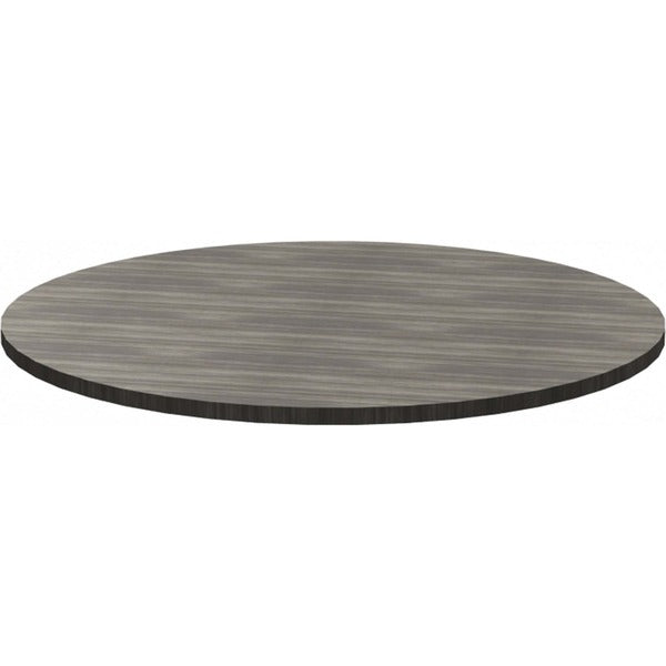 Heartwood HDL Innovations Round Meeting Tables - 1"41.5" Top, 0.1" Edge - Material: Particleboard - Gray Dusk, Laminate Table Top - Scratch Resistant