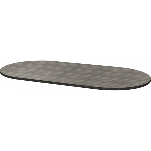 Heartwood Small Grey Racetrack Conference Table - 71" (1803.40 mm) Width x 35.5" (901.70 mm) Depth x 1" (25.40 mm) Thickness Top - Material: Particleboard - Gray Dusk, Laminate Table Top - Scratch Resistant - 1 Each
