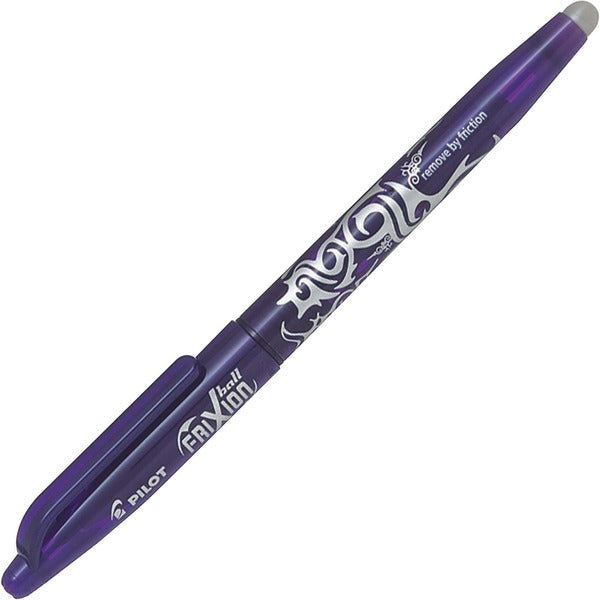 Pilot FriXion Ball Erasable Gel Rollerball Pen - 0.7 mm (0.03") Pen Point - Refillable - Thermosensitive Gel Ink - Purple Barrel - Rubber Tip - 1 Each