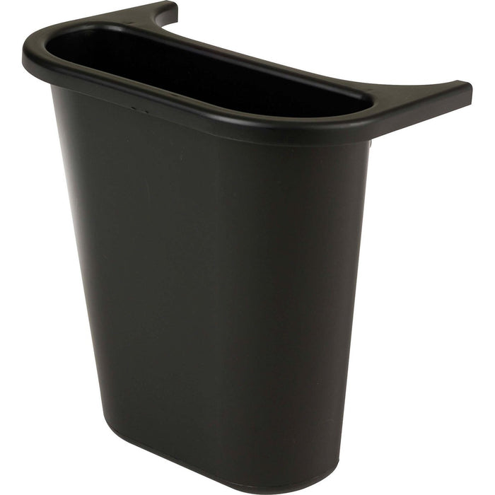 Rubbermaid Commercial Saddlebasket Recycling Side Bin - Compact - 11.5" (292.10 mm) Height x 7.2" (182.88 mm) Width x 10.6" (269.24 mm) Depth - Black - 1 Each