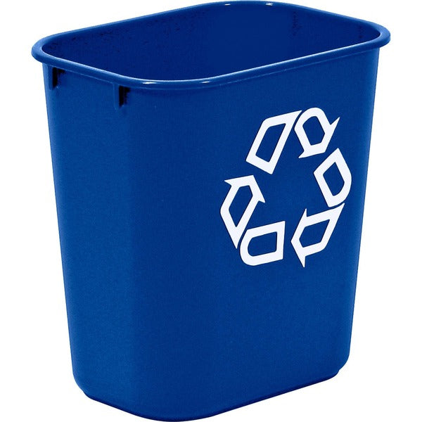 Rubbermaid Commercial Blue Deskside Recycling Container - 12.90 L Capacity - Compact - 12.1" (307.34 mm) Height x 8.2" (208.28 mm) Width x 11.4" (289.56 mm) Depth - Blue - 1 Each