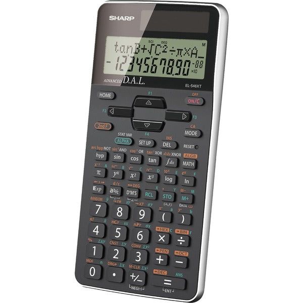 Sharp EL-520XTBBK Scientific Calculator - 469 Functions - 10 Digits - Battery/Solar Powered - 0.6" (15.88 mm) Height x 3.3" (84.14 mm) Width x 5.3" (134.94 mm) Depth - Black - 1 Each