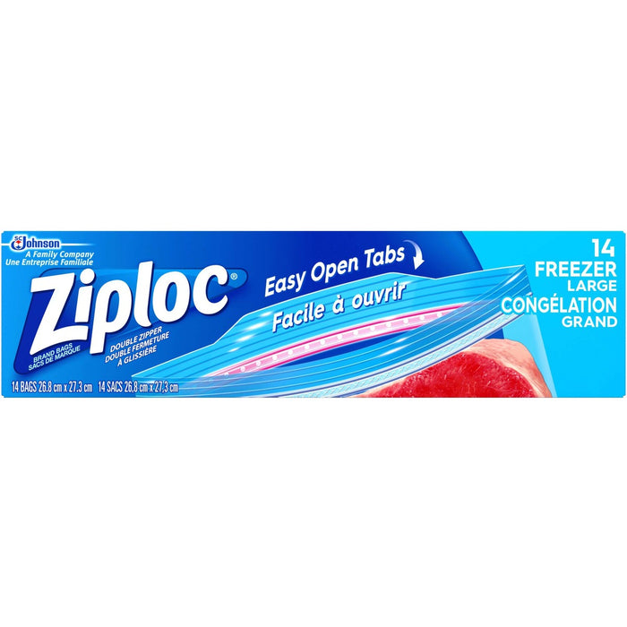 Ziploc&reg; Gallon Freezer Bags - Large Size - 3.79 L Capacity - 2.70 mil (69 Micron) Thickness - Multi - Food, Meat, Poultry, Soup, Seafood - No - 14 / Box