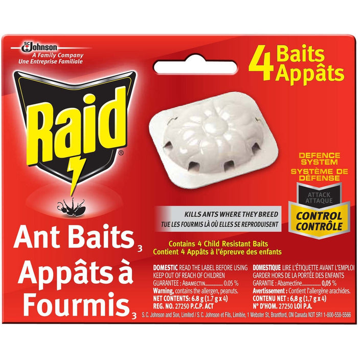 Raid Ant Baits - Kills Ants - 0.24 oz (6.80 g) - 4 / Pack