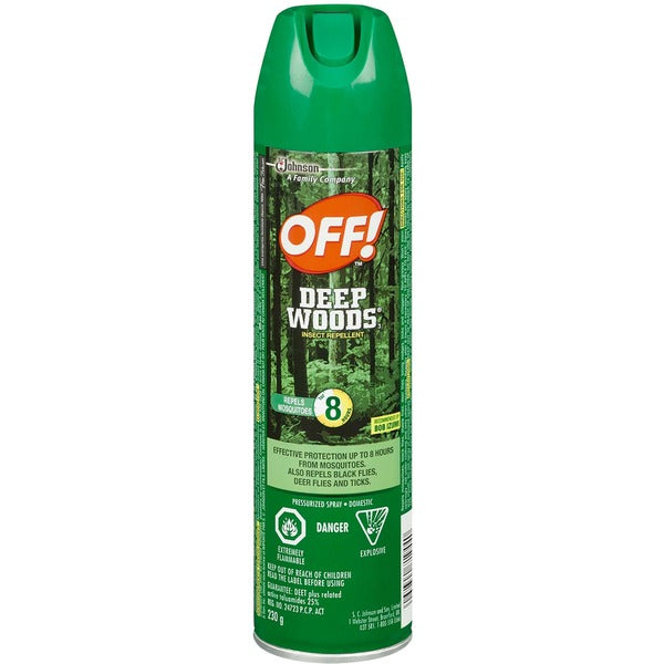 OFF! Deep Woods Aerosol - Spray - Kills Mosquitoes, Ticks, Flies, Gnats, Chiggers - 230 g - 1 Each