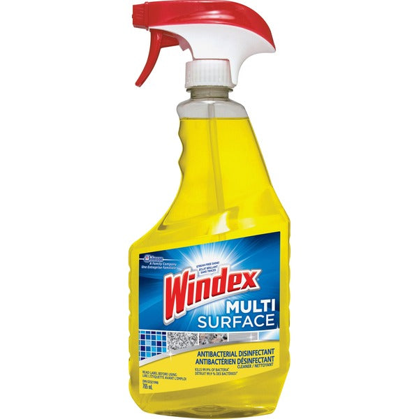 Windex&reg; Multisurface Cleaner - 25.9 fl oz (0.8 quart) - 1 Each - Disinfectant, Anti-bacterial, Streak-free, Residue-free - Yellow