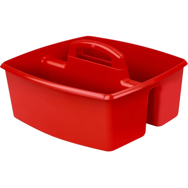 Storex Classroom Caddy - 6.4" (161.92 mm) Height x 11" (279.40 mm) Width x 13" (330.20 mm) Length - Tabletop - Red - Plastic - 1 Each