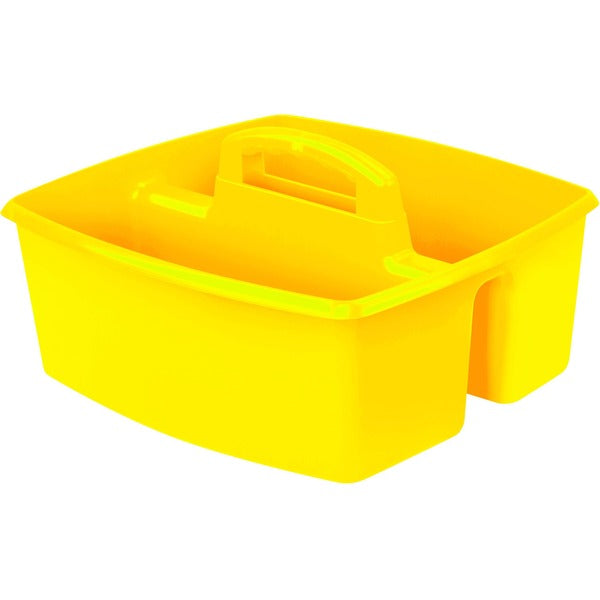 Storex Classroom Caddy - 6.4" (161.92 mm) Height x 11" (279.40 mm) Width x 13" (330.20 mm) Length - Tabletop - Yellow - Plastic - 1 Each