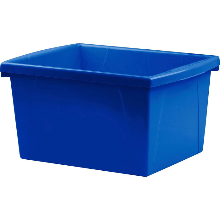 Storex Storage Case - 15 L - Stackable - Plastic - Blue - For Tool, Classroom Supplies - No - 1 Each