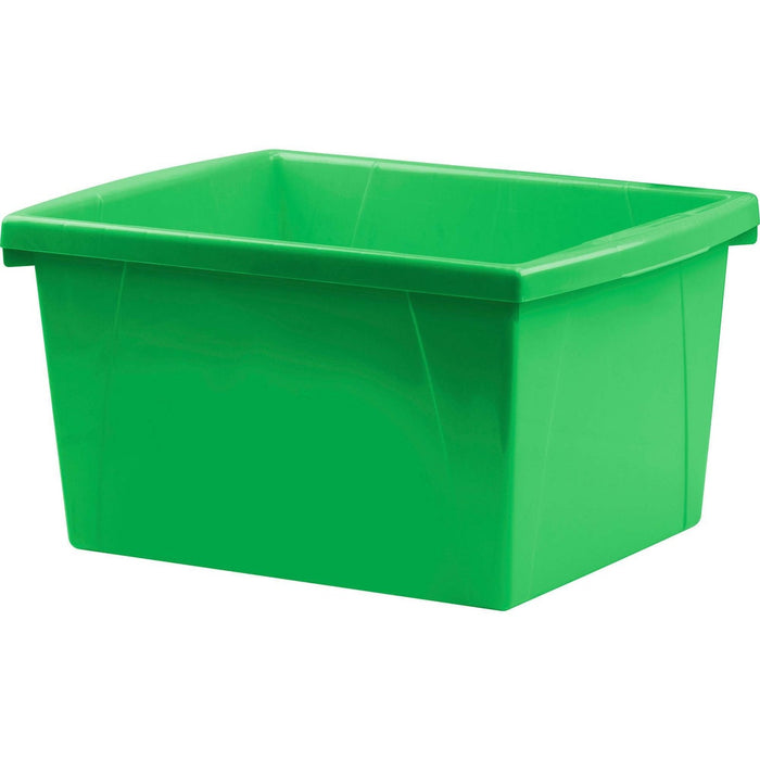 Storex Storage Case - 15 L - Stackable - Plastic - Green - For Tool, Classroom Supplies - No - 1 Each