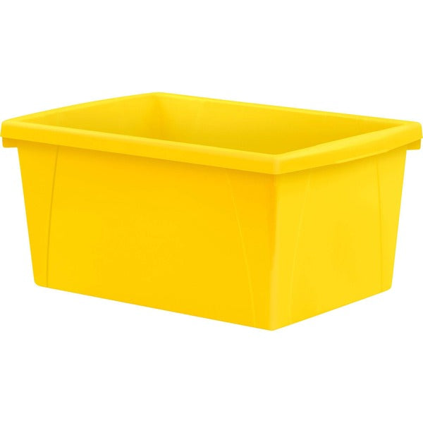 Storex 5.5 Gallon Storage Bins, Yellow - Internal Dimensions: 14" (355.60 mm) Length - External Dimensions: 18.1" (459.99 mm) Length x 11.8" (300 mm) Width x 8.3" (209.55 mm) Height - 20.82 L - Media Size Supported: Legal, Letter - Plastic - Yellow - For