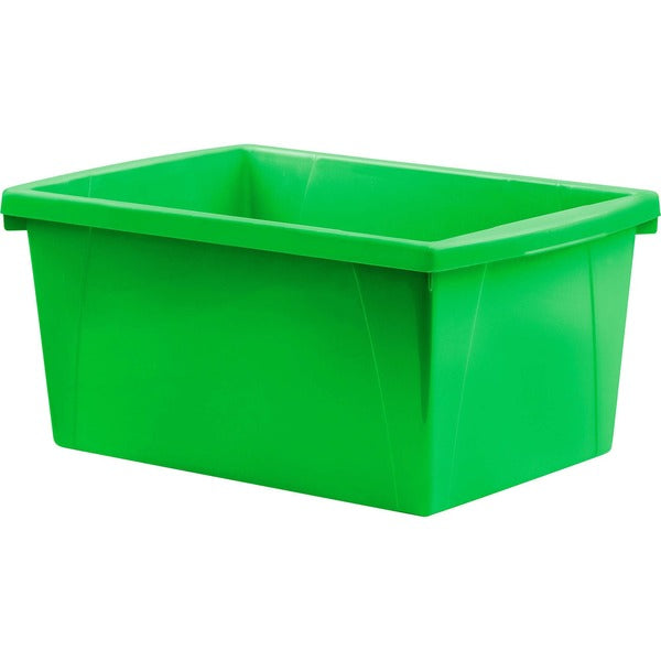 Storex 5.5 Gallon Storage Bins, Green - Internal Dimensions: 14" (355.60 mm) Length - External Dimensions: 16.8" (425.45 mm) Length x 11.9" (301.63 mm) Width x 8.3" (209.55 mm) Height - 20.82 L - Media Size Supported: Legal, Letter - Plastic - Green - For