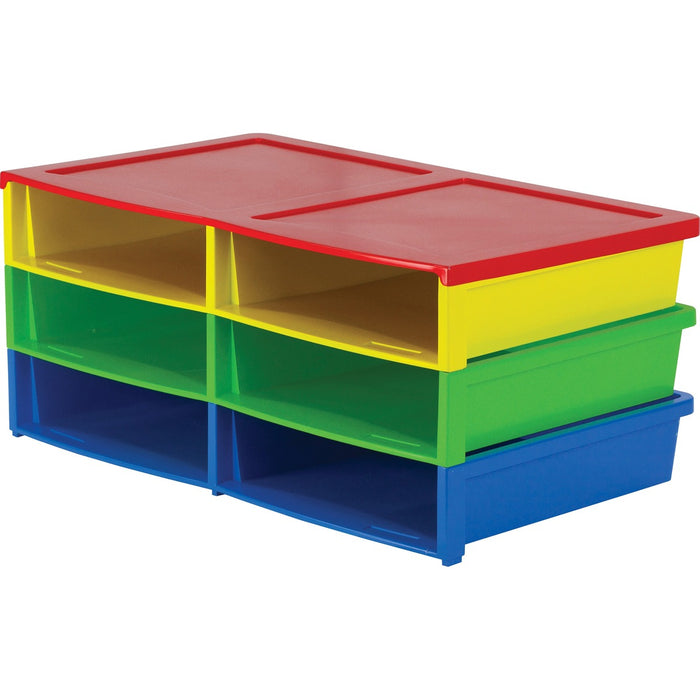 Storex 6-compartment Litreature Sorter - 500 x Sheet - 6 Compartment(s) - 2" (50.80 mm) Height x 8.8" (222.25 mm) Width x 11.5" (292.10 mm) Length - Assorted - Plastic - 1 Each