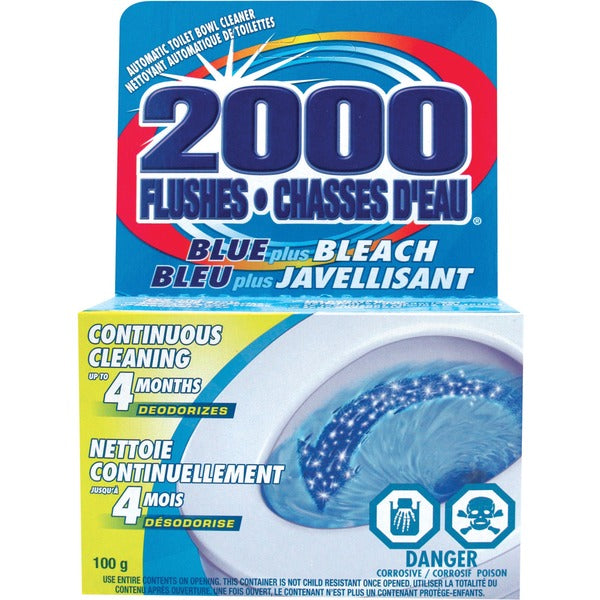 2000 Flushes Blue/Bleach Bowl Cleaner Tablets - 3.5 fl oz (0.1 quart) - Blue - 1 Each