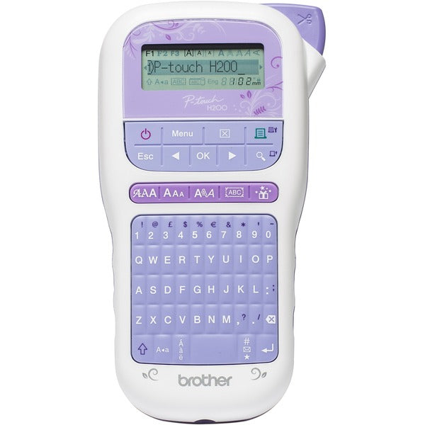 Brother PT-H200BP Electronic Labelling System - Thermal Transfer - 0.79 in/s (20 mm/s) Mono - 0.79 in/s (20 mm/s) Color - 6 Fonts - 9 Text Style - 180 dpi - Tape - 0.47" (12 mm), 0.14" (3.50 mm), 0.24" (6 mm), 0.35" (9 mm) - Power Adapter - 6 Batteries Su