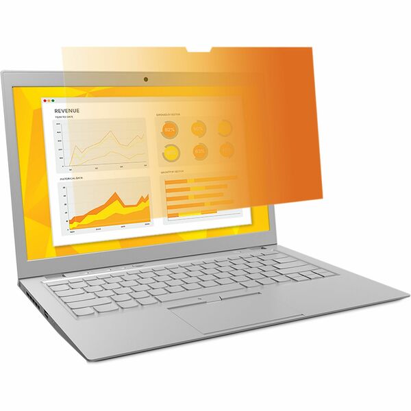 3M Gold Privacy Filter Gold, Glossy - For 13.3" (337.82 mm) Widescreen LCD 2 in 1 Notebook - 16:10 - Scratch Resistant, Dust Resistant