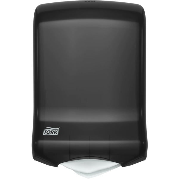 TORK Multifold/C-Fold Hand Towel Dispenser Smoke H2/H25 - Multifold, C Fold Dispenser - 18" (457.20 mm) Height x 11.75" (298.45 mm) Width x 6.25" (158.75 mm) Depth - Plastic - Smoke, Translucent - Durable, Key Lock, Hygienic, Break Resistant, Easy to Clea