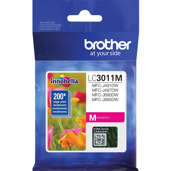 Brother LC3011MS Original Standard Yield Inkjet Ink Cartridge - Single Pack - Magenta - 1 Each - 200 Pages