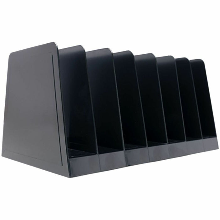 Business Source Desk Step Sorter - 4.5" (114.30 mm) Height x 8.8" (222.25 mm) Width x 5.5" (139.70 mm) Depth - Desktop - Durable - 25% Recycled - Black - Plastic - 1 Each