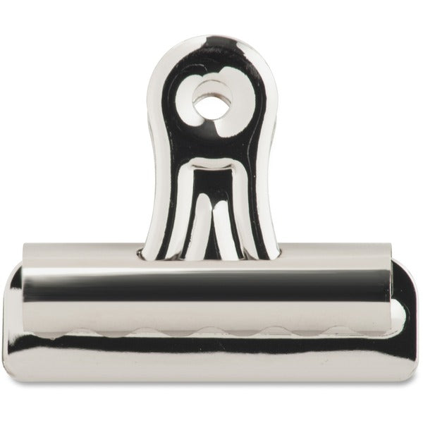 Business Source Bulldog Grip Clips - No. 2 - 2.25" (57.15 mm) Width - for Paper - Heavy Duty - Silver - 36 / Box