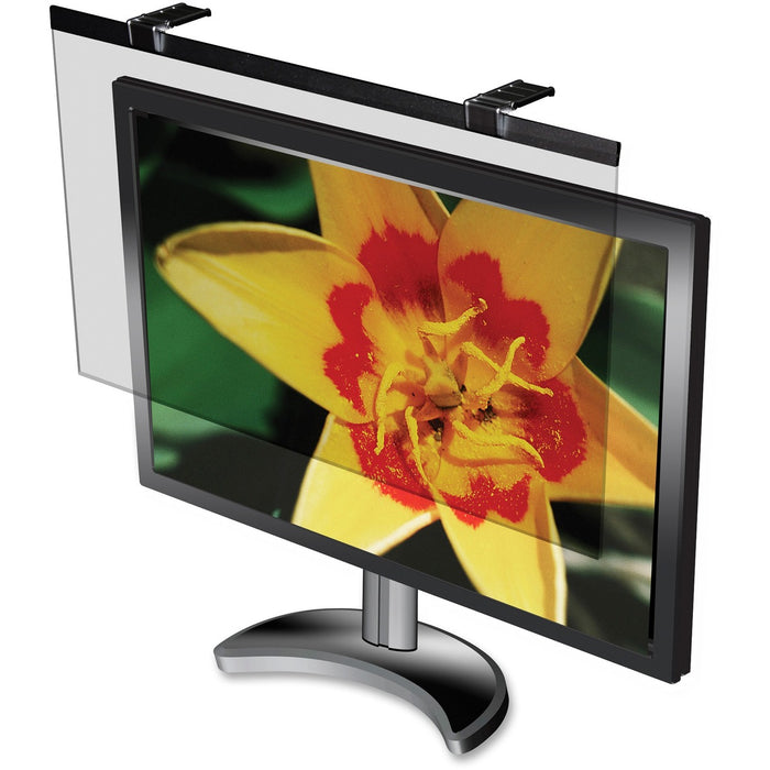 Business Source Wide-screen LCD Anti-glare Filter Black - For 24" (609.60 mm) Widescreen LCD Monitor - 16:10 - Acrylic - Anti-glare - 1 Each