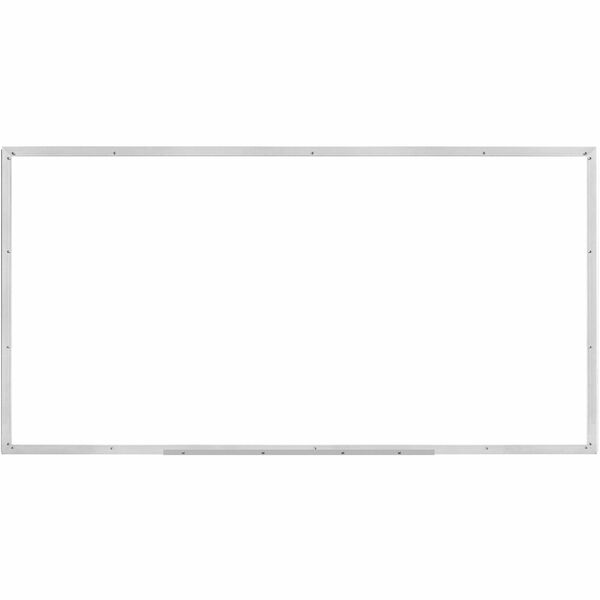 Lorell Dry-erase Board - 96" (243.84 cm) Width x 48" (121.92 cm) Height - White Styrene Surface - Silver Aluminum Frame - Rectangle - 1 Each