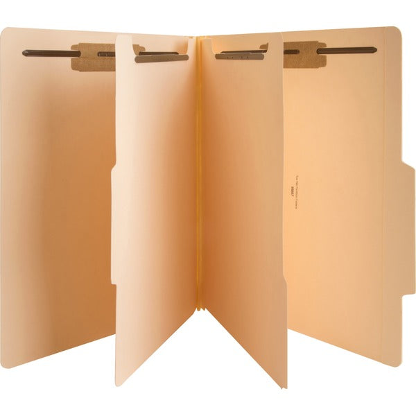 Business Source Letter Recycled Classification Folder - 8 1/2" x 11" - 2" Expansion - 2" Fastener Capacity - 2 Divider(s) - 10% Recycled - 10 / Box